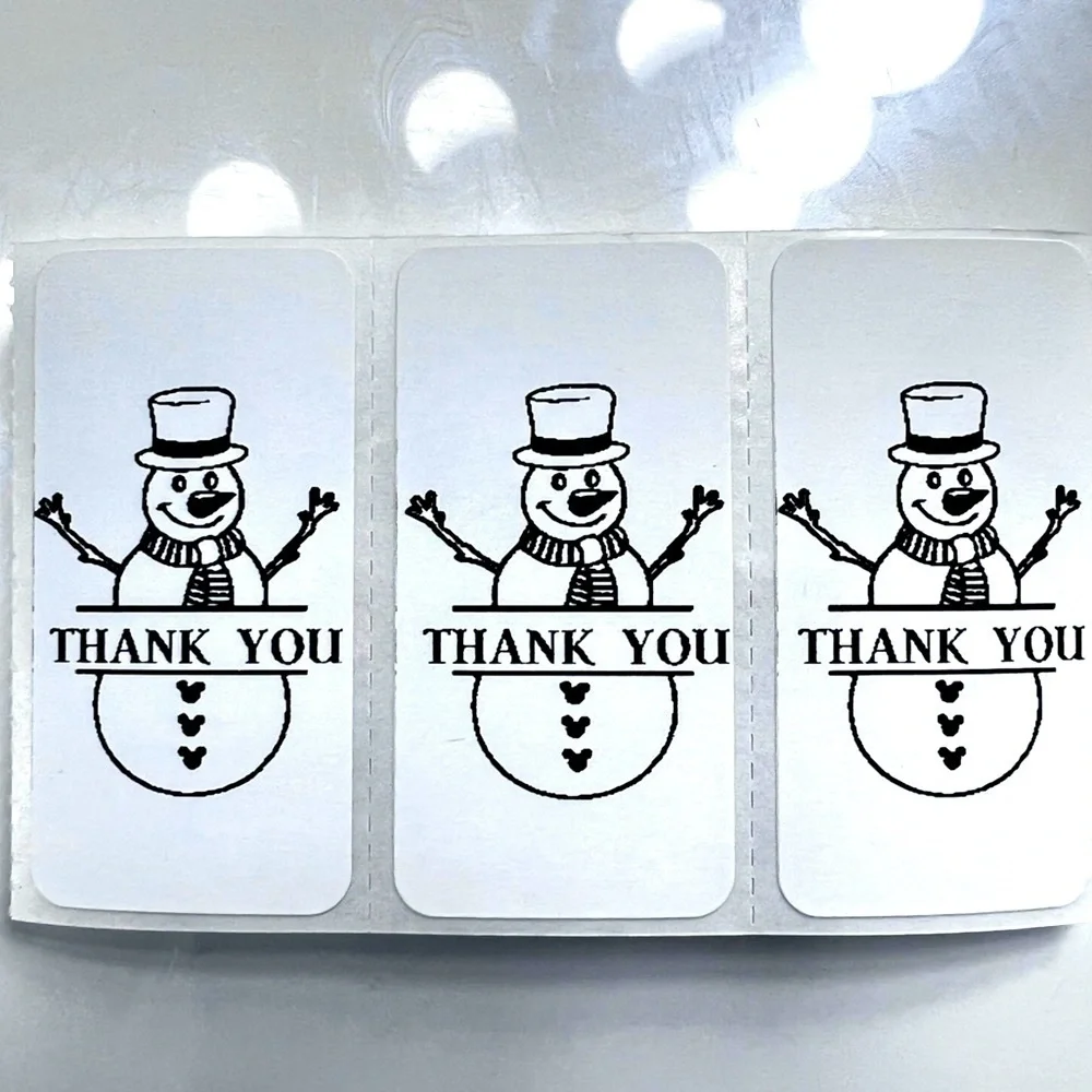 Pack of 100 Stickers | Thank you stickers for Christmas |Packaging Supplies